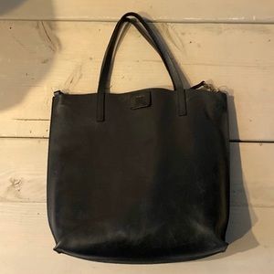 Biba Black Leather Tote